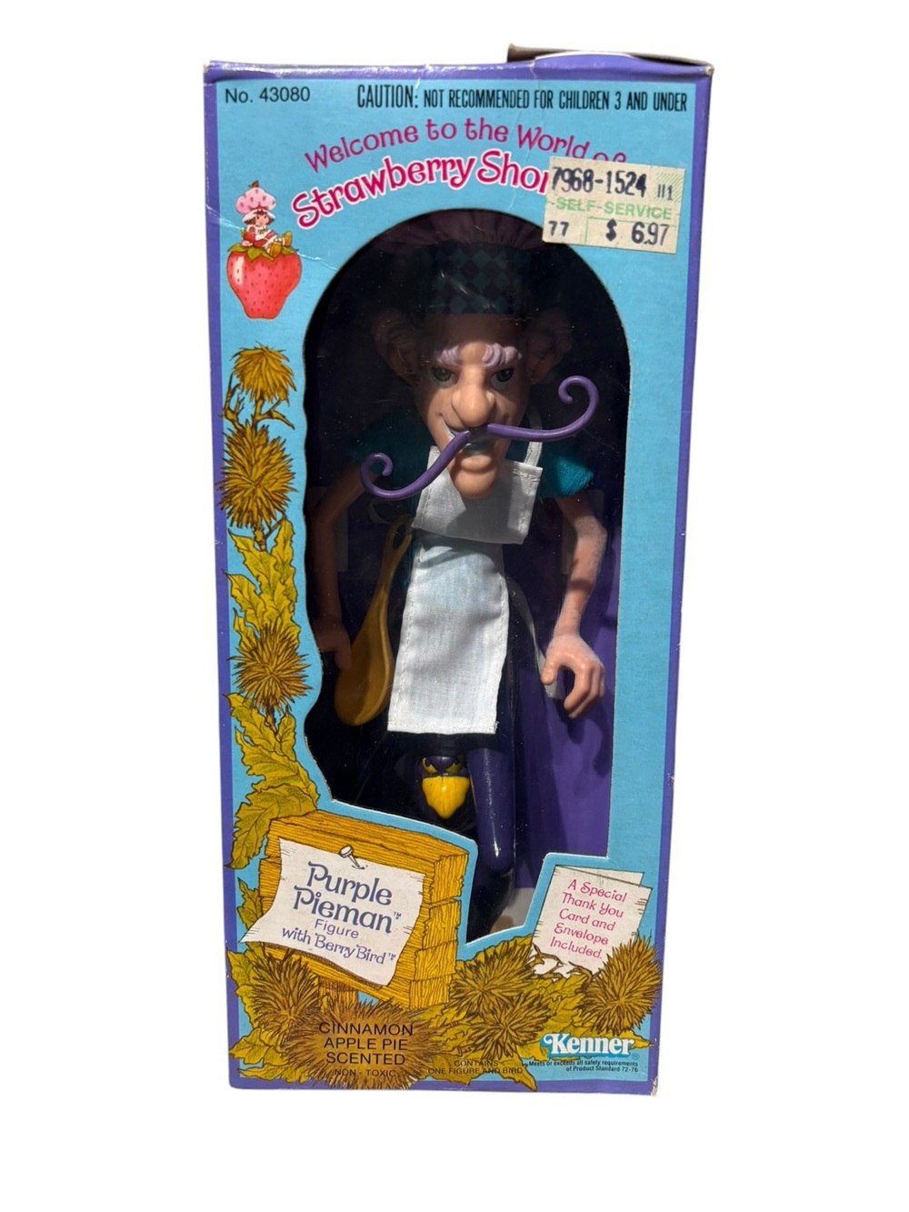 Kenner Purple Pieman Figure With Berry Bird Vintage 1980s, New in Box